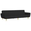 vidaXL Sofa Bed Black 100% polyester, foam, wood, plastic Large