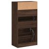 vidaXL Shoe Cabinet Brown Oak Engineered Wood Compact Shoe Cabinet