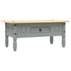 vidaXL Coffee Table Grey body and brown top Solid pinewood