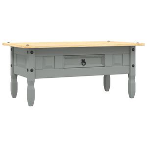 vidaXL Coffee Table Grey body and brown top Solid pinewood