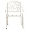 vidaXL Bistro Set White Cast Aluminum 5 Piece Set Durable Bistro Set