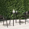 vidaXL Garden Table Anthracite Steel Small Durable Garden Table