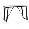 vidaXL Dining Table Oak wood grain MDF and powder-coated steel Medium
