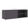 vidaXL TV Cabinet Grey Engineered Wood Medium Stylish Storage Unit