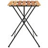 vidaXL Folding Bistro Table Natural teak and black