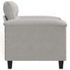 vidaXL Sofa Chair Light Grey Microfiber, Metal, Plywood Single Durable