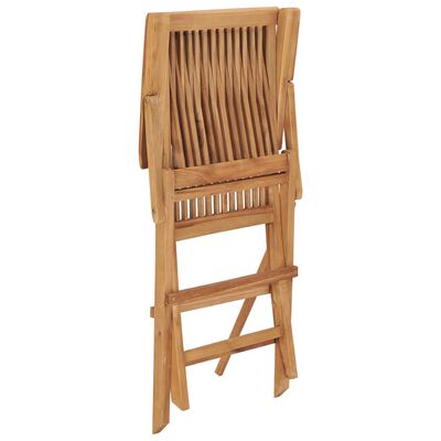 vidaXL Patio Chairs with Blue Cushions 2 pcs Solid Teak Wood