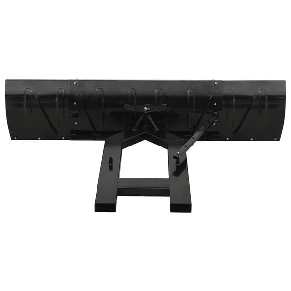 vidaXL Snow Plow Black Powder-coated steel, rubber Large