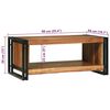 vidaXL Coffee Table Brown 90 x 50 x 38 cm solid acacia wood