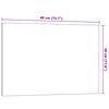 vidaXL Wall-mounted Magnetic Board White 15.7"x11.8" Tempered Glass
