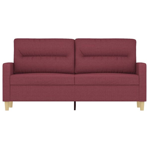 vidaXL 2-seater Sofa Wine Red Fabric (100% polyester), metal, textilene