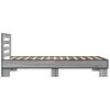 vidaXL Bed Frame Grey Sonoma Engineered wood, metal, plywood slats