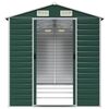 vidaXL Garden Shed Green Galvanized Steel Garden Shed Rectangular