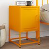 vidaXL Bedside Cabinet Mustard Yellow Steel Medium Bedside Cabinet