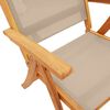 vidaXL Folding Garden Chair Set of 4 Taupe