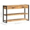 vidaXL Sideboard 47.2"x11.8"x29.5" Solid Rough Mango Wood