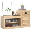 vidaXL Shoe Cabinet Sonoma Oak Engineered wood 39.4 in x 16.5 in x 23.6 in