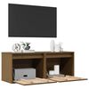 vidaXL Wall Cabinet Set of 2 Honey brown Solid pinewood