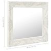 vidaXL Wall Mirror White Wood, glass, engineered wood 23.6 x 23.6 in