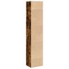 vidaXL Bookcase Smoked oak Engineered wood 15.7 x 11.8 x 74.4 in