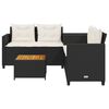vidaXL Patio Sofa Black, Cream white