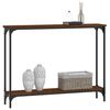 vidaXL Console Table Brown Oak Engineered wood, Metal Narrow