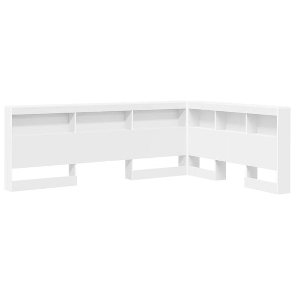 vidaXL Storage Headboard with Shelf White 62.99 in Engineered Wood
