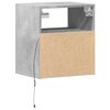 vidaXL Wall-mounted Bedside Cabinet Concrete grey Engineered wood