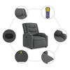 vidaXL Massage Recliner Chair Dark Grey