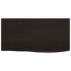 vidaXL Bathroom Countertop Dark Brown 23.6x11.8x0.8" Treated Solid Wood