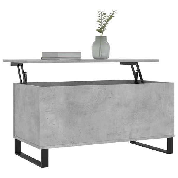 vidaXL Coffee Table Concrete Grey Engineered Wood, Metal