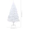 vidaXL Artificial Pre-lit Christmas Tree with Ball Set White 47.2" PVC