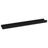 vidaXL Wall Shelf Set of 4 Black MDF 23.6x3.5x1.2 in Wall mounting