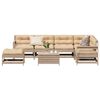 vidaXL 8 Piece Patio Lounge Set with Cushions Solid Wood Pine