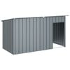vidaXL Dog House Anthracite Galvanized Steel 77.2 x 35.8 x 43.3 in