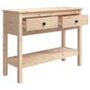 vidaXL Console Table Natural wood Solid Pine Wood 39.4x13.8 in