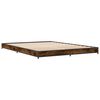 vidaXL Bed Frame Smoked Oak Engineered Wood Double Durable Bed Frame
