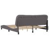 vidaXL Bed Frame without Mattress "Hvar" Gray 70.9"x78.7" Faux Leather