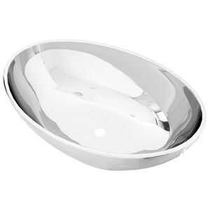 vidaXL Wash Basin 15.7x13.0x5.3" Ceramic Silver