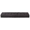vidaXL Pallet Cushion Black 100% cotton with cotton mix filling Medium
