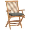 vidaXL Garden Chair Set of 4 Natural wood Fine sanded teak hardwood
