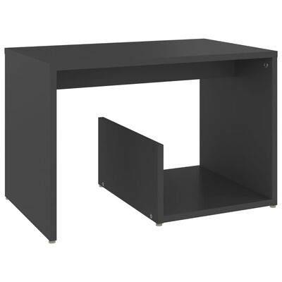vidaXL Side Table Gray 23.2"x14.2"x15" Engineered Wood