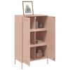 vidaXL Highboard Pink Steel Medium Highboard Rectangular Industrial