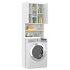 vidaXL Washing Machine Cabinet White 25.2x10.0x74.8"