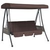 vidaXL Garden Swing Bench Coffee Brown