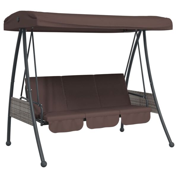 vidaXL Garden Swing Bench Coffee Brown