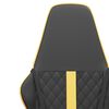 vidaXL Gaming Chair Black and Gold Faux Leather, Metal, Plywood Medium