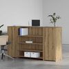 vidaXL Reception Desk Artisan oak Engineered wood Medium Reception Desk