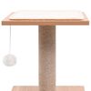 vidaXL Cat Tree Brown and White Wood, MDF, Veneer, Sisal, Jute, Faux Fur