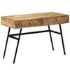 vidaXL Writing Desk Varied tones of natural wood Solid mango wood, steel